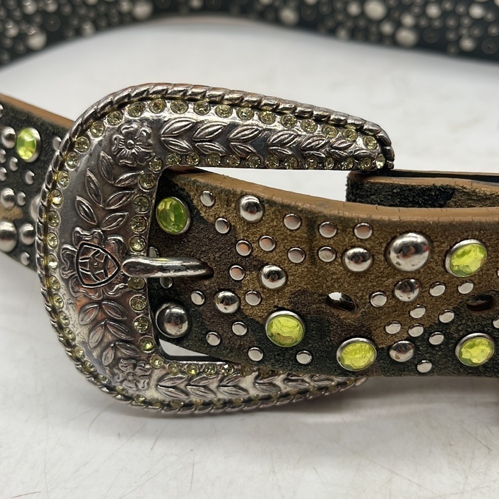 Ariat Camo Sparkly Studded Bling Belt Size 30/75